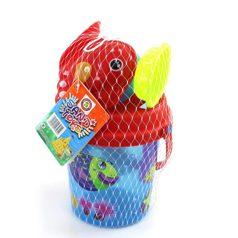 7 Pcs Beach Toys Bucket Set Summer Sand Play with Animal Molds And Accessories - 909019 - Gamplanet