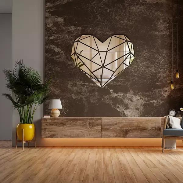 Acrylic Heart Mirror Wall Stickers - Gamplanet