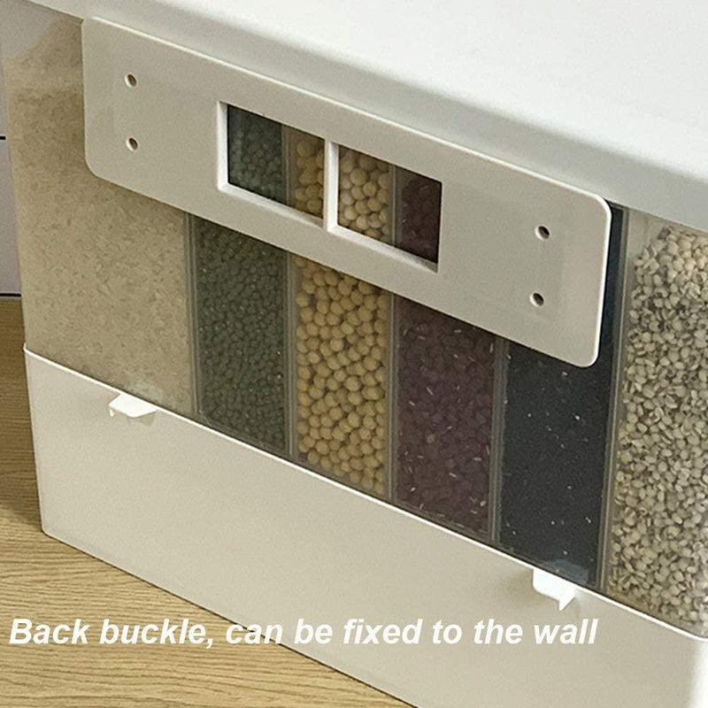 Adjustable 6 - Grid Wall - Mounted Storage for Dry Grains - Gamplanet