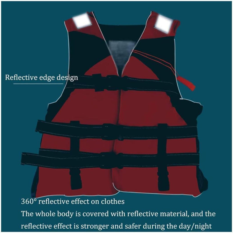 Adult Large Size Life Jacket 3 Belt with Whistle, Children Life Vest for Swimming, Boatin - 48 x 56 - Gamplanet