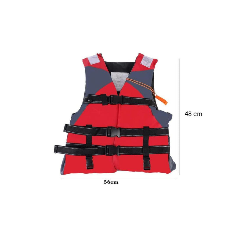 Adult Large Size Life Jacket 3 Belt with Whistle, Children Life Vest for Swimming, Boatin - 48 x 56 - Gamplanet