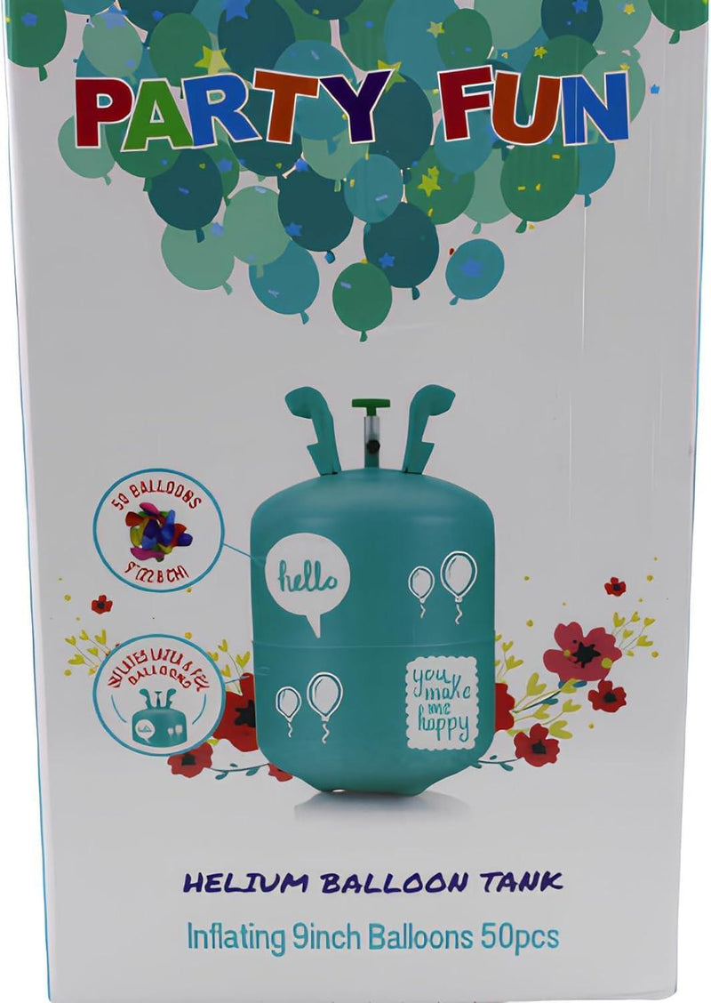 Balloons Helium Tank With Cylinder 13.5Ltr For 9 inch 50 Pcs Balloons - Gamplanet