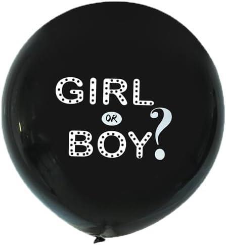 Black Gender Reveal Balloons 36 - Inch Perfect for Baby Boy or Girl Shower (Girl & Boy) - Gamplanet