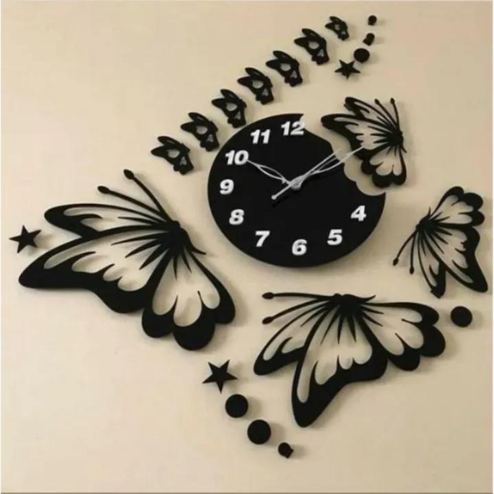 Butterflies and Stars Wall Clock - Gamplanet