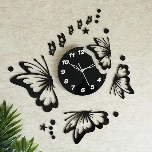 Butterflies and Stars Wall Clock - Gamplanet