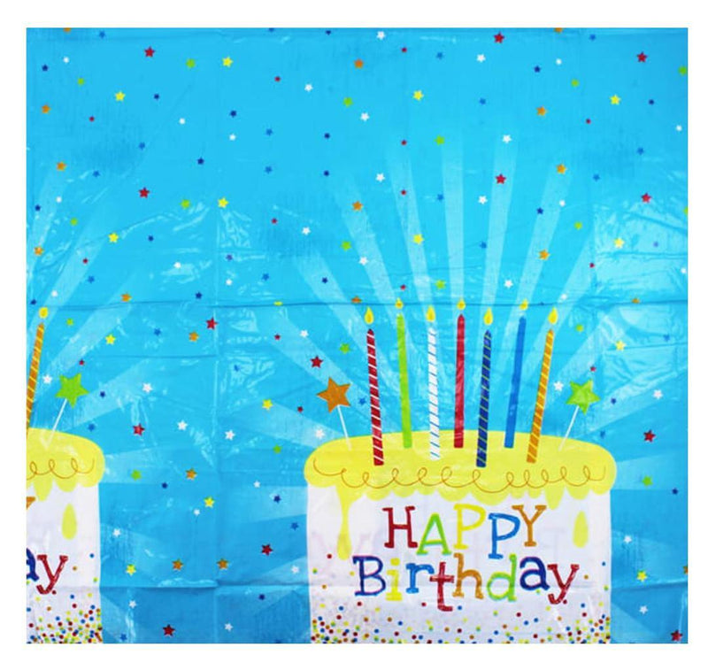 Disposable PE Table Cover for Rectangle Table Birthday Party Decorations - 54 x 72 , Blue - Gamplanet