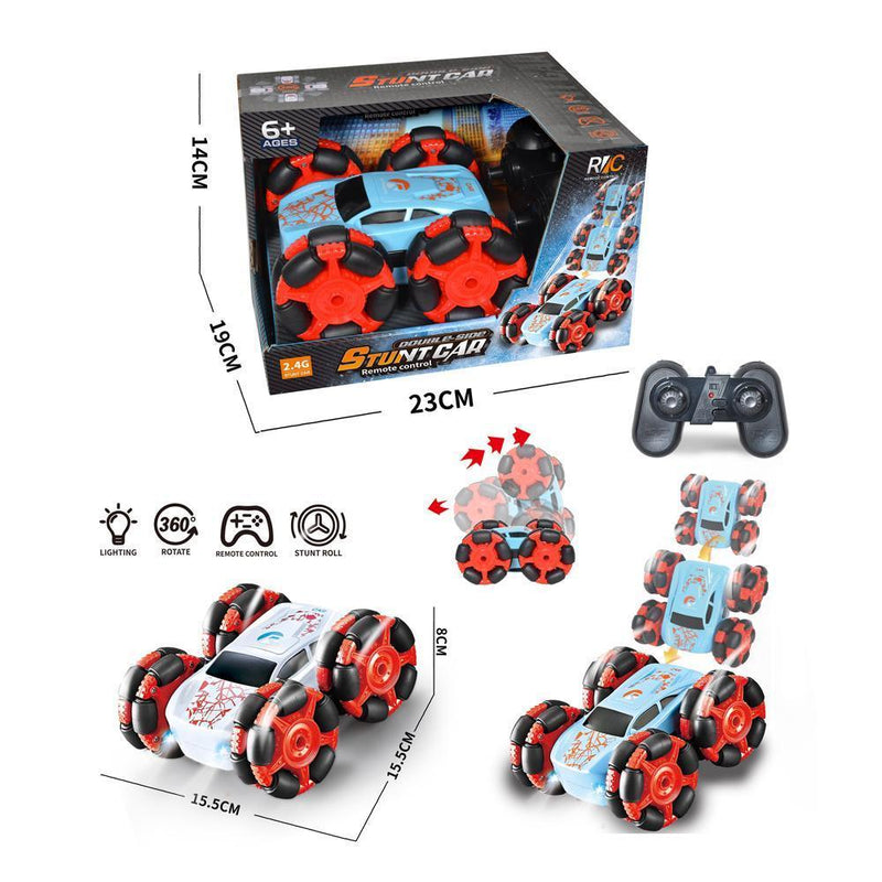 Double E - Side Stunt Car - Remote Control - 2.4GHz Stunt Car - Stunt Roll - 360 Degree - Lighting for - Gamplanet