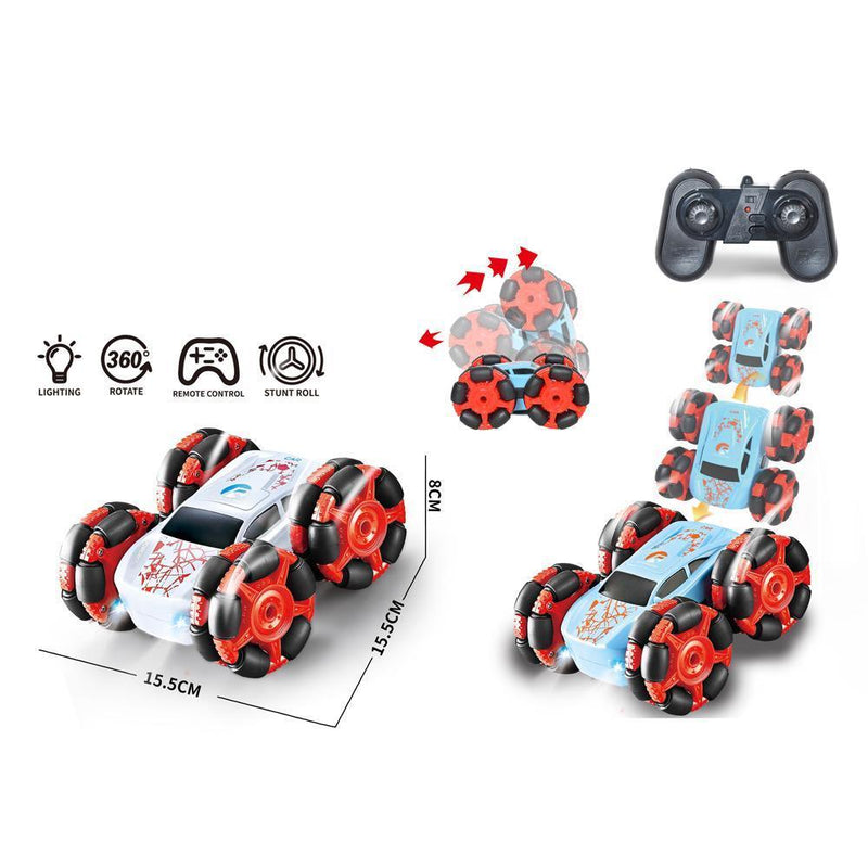 Double E - Side Stunt Car - Remote Control - 2.4GHz Stunt Car - Stunt Roll - 360 Degree - Lighting for - Gamplanet