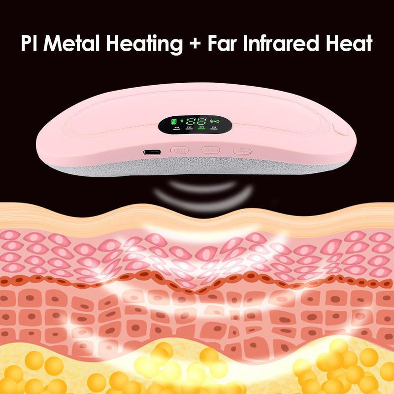 Electric Period Cramp Massager Vibrating Heating Belt - Gamplanet