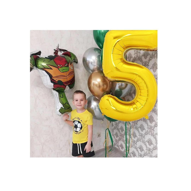 Foil Number Balloon 16 No.5, Golden - Gamplanet