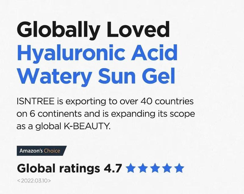 Hyaluronic acid watery Sun Gel 40ml - Gamplanet