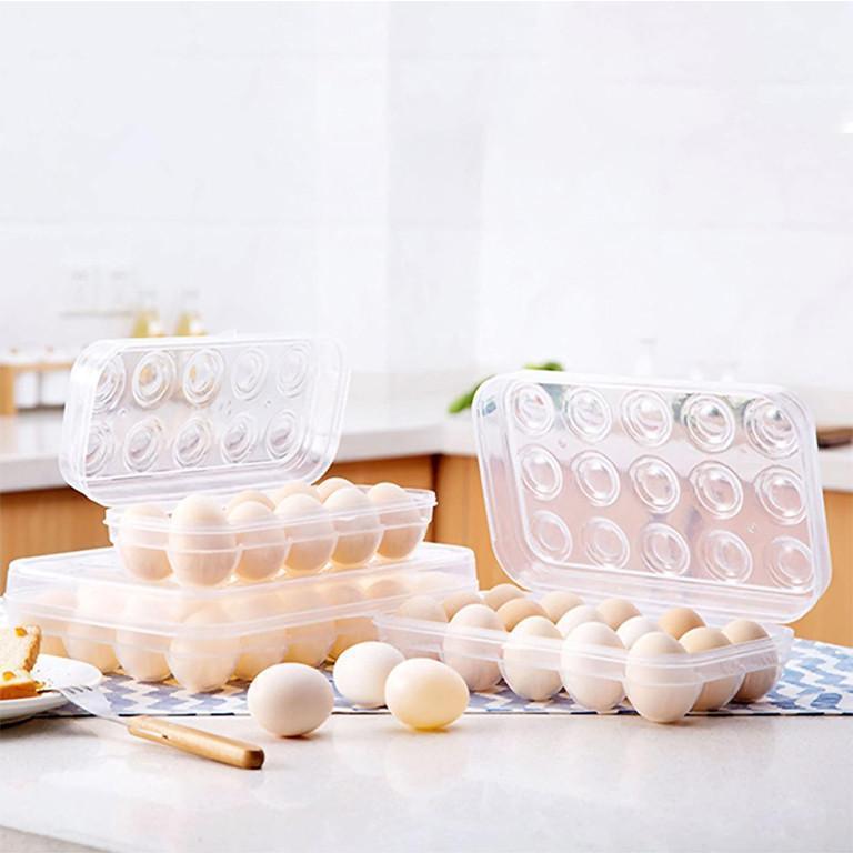 Imported Plastic Egg Storage Box 15 Egg Capacity Tray and Container - Gamplanet