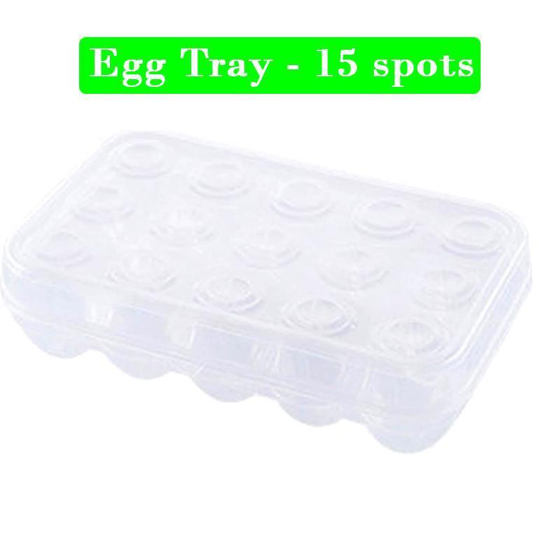 Imported Plastic Egg Storage Box 15 Egg Capacity Tray and Container - Gamplanet