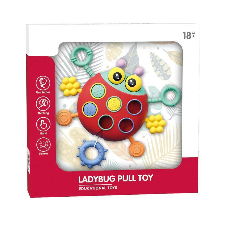 Ladybug Pull Toy - Ages 18M+ - Gamplanet