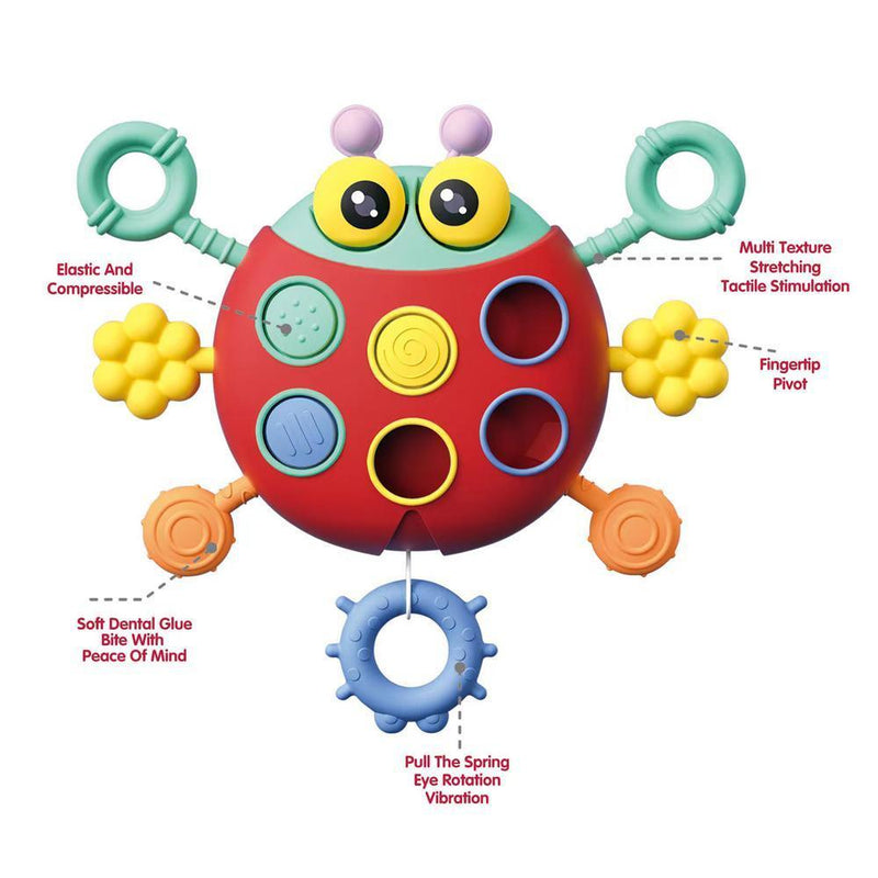 Ladybug Pull Toy - Ages 18M+ - Gamplanet