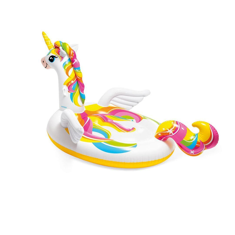 Mega Unicorn Inflatable Pool Island Float - 99 x 64 x 57inches - Gamplanet