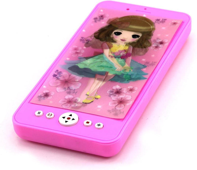 Mobile Phone Toy with Music for Kids Ages 3, Plastic - Pink - Gamplanet