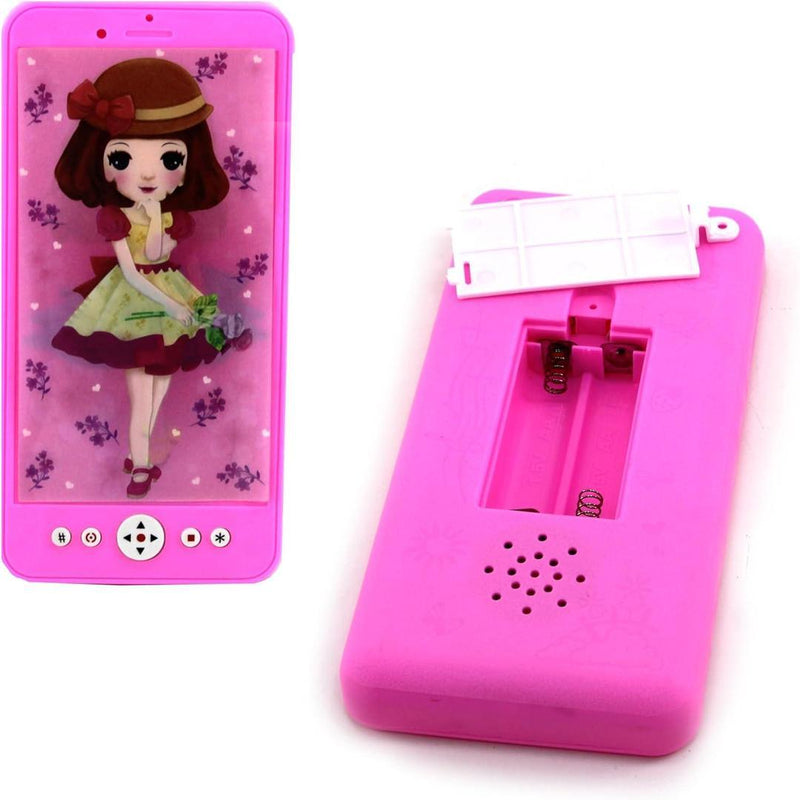 Mobile Phone Toy with Music for Kids Ages 3, Plastic - Pink - Gamplanet