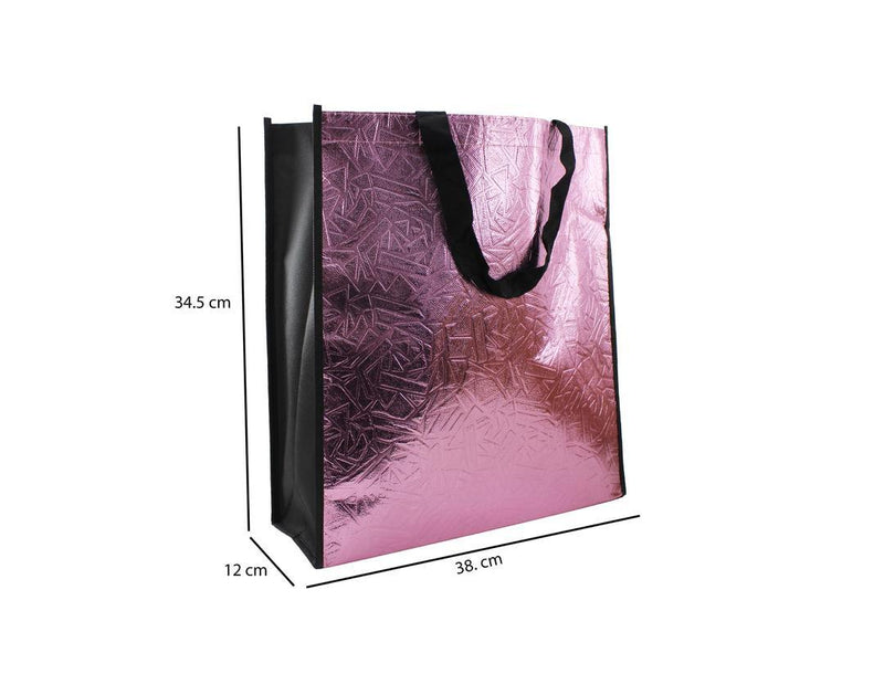 Non - Woven Fabric Tote Bag for Stylish Convenience - 34.5 x 12 x 38cm, Pink - Gamplanet