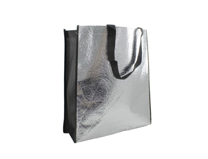 Non - Woven Fabric Tote Bag for Stylish Convenience - 34.5 x 12 x 38cm, Silver - Gamplanet