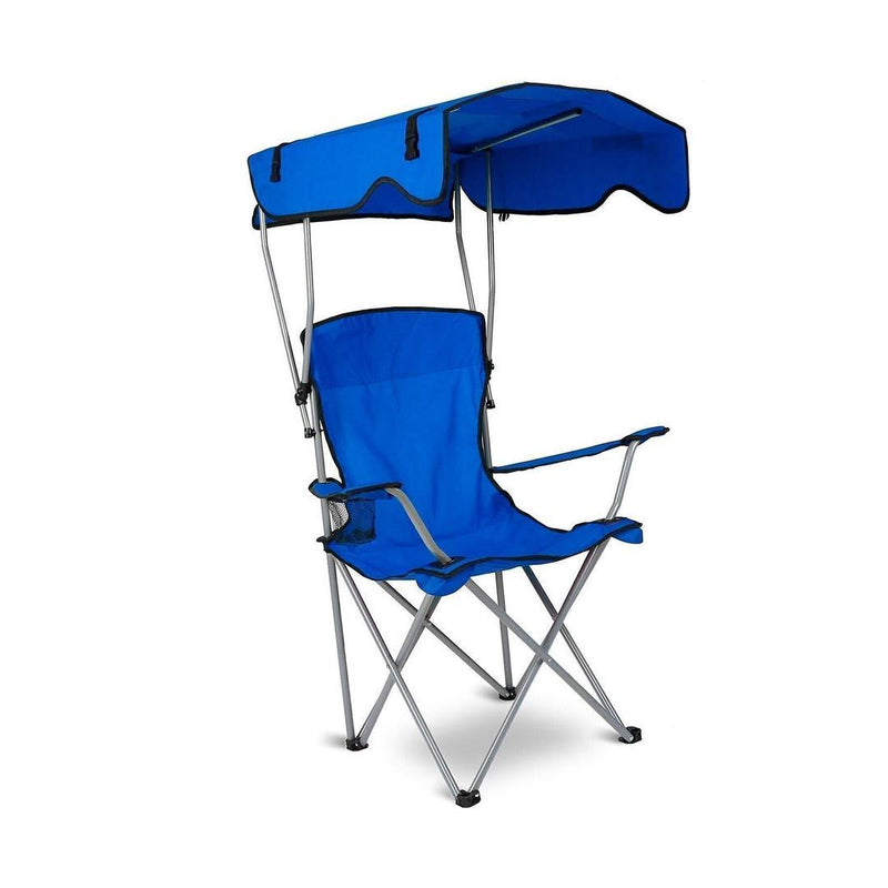 Portable Camping Recliner for Beach and Outdoor Activities, Foldable Outdoor Lounge Chair with Cup H - Gamplanet