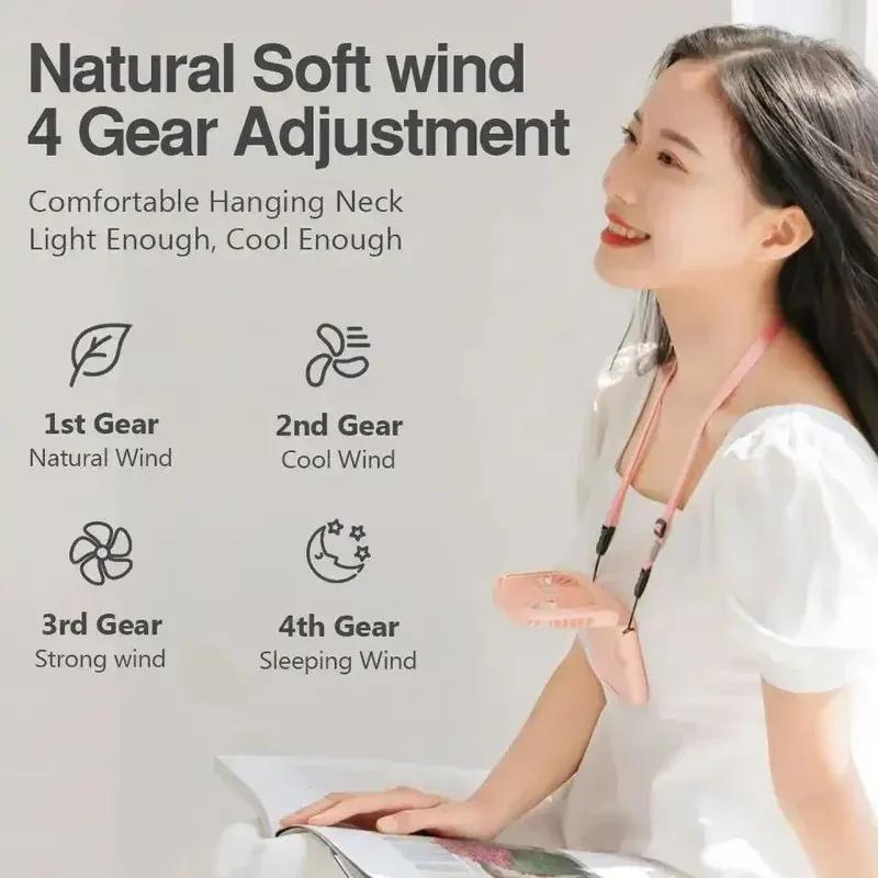 Portable Neck Hanging Folding Air Cooling Fan - Gamplanet