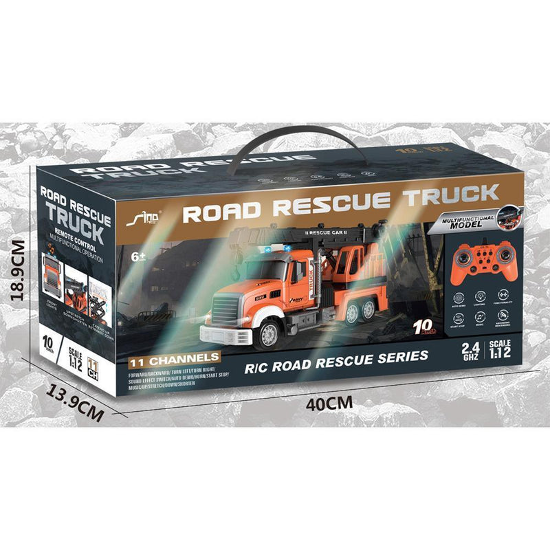 RC RESCUE CRANE1:12 2.4G Dual Frequency 11 - Pass Lighting and Music - Gamplanet