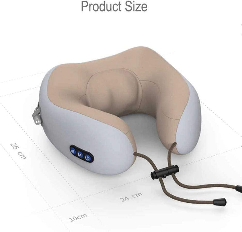 Rechargeable U Shaped Electric Travel Neck Massage Pillow - Gamplanet