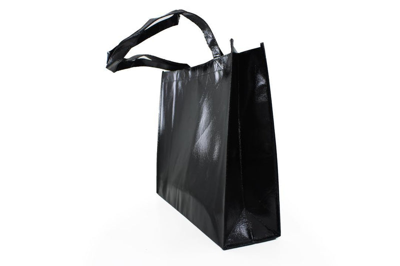 Reusable Non - Woven Fabric Grocery Tote Bag With Handle - 40 x 12 x 32cm, Black - Gamplanet