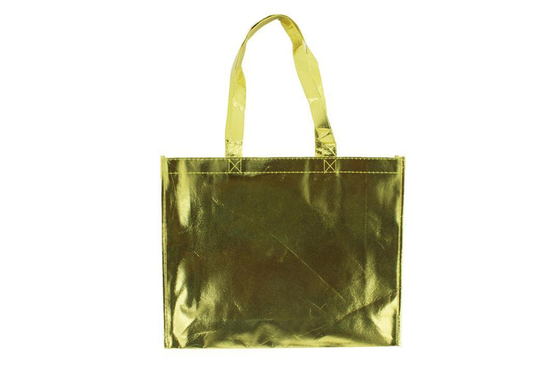 Reusable Non - Woven Fabric Grocery Tote Bag With Handle - 40 x 12 x 32cm, Golden - Gamplanet