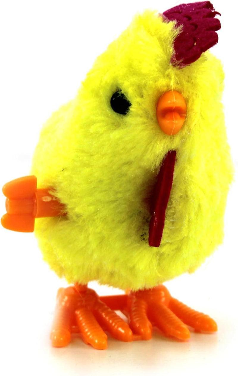 Rooster Yellow Wind Up Jumping Chicken Plush Toy Fun Novelty Toy for Party Favors - Gamplanet