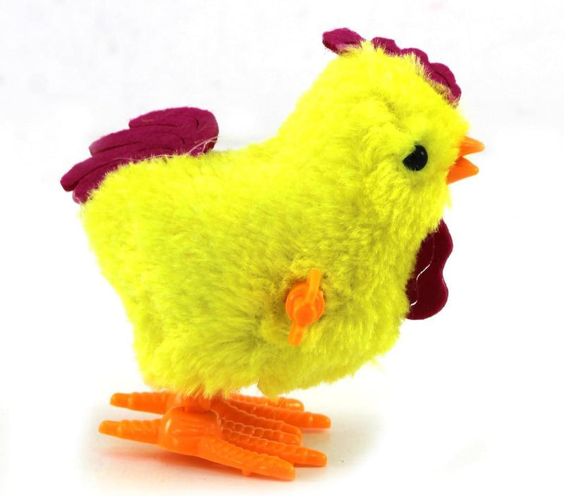 Rooster Yellow Wind Up Jumping Chicken Plush Toy Fun Novelty Toy for Party Favors - Gamplanet