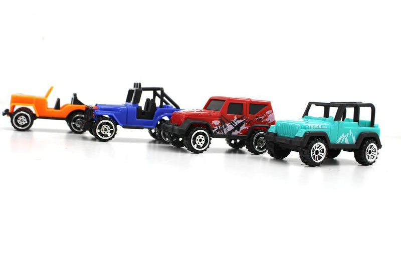 Small Pull Back Cars for Kids Pack of 8pcs Alloy Race Cars Mini Cars (Jeep Pull Back Toys) - Gamplanet