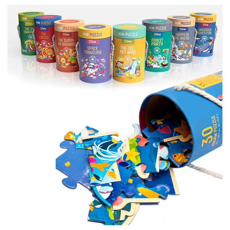 Step into the Spectacular Circus: Engaging 41 - Piece Educational Puzzle in Large Cylinder Box - Gamplanet