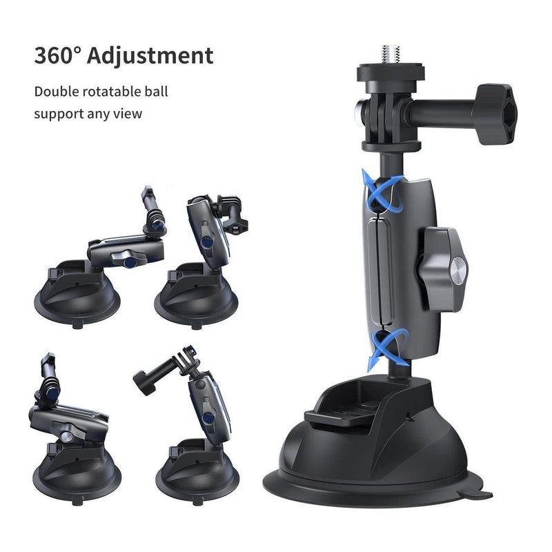 TELESIN Action Camera Universal Suction Cup Mount For GoPro Insta360 DJI Osmo, 21072301 - Gamplanet