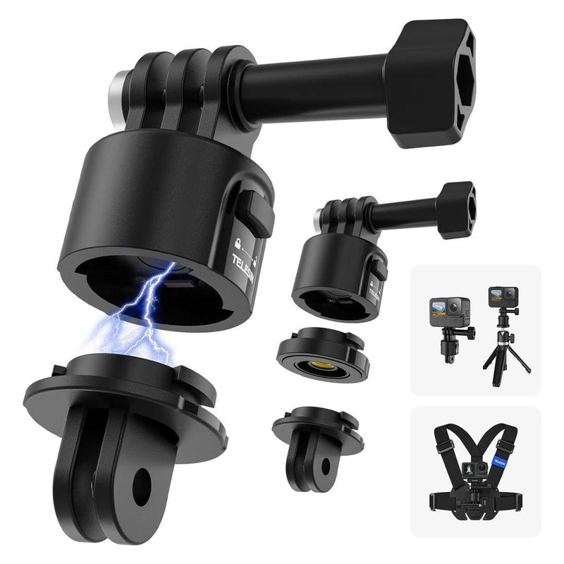 TELESIN Quick Release Mount Adapter For GoPro Accessories Magnetic Base, 24011404 - Gamplanet