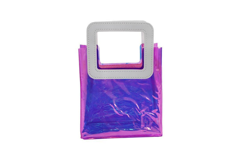 Transparent Clear Nylon Gift Bag High Quality PVC Handled Gift and Shopping Bag (Pink, 18x20x10 cm) - Gamplanet