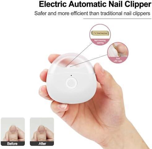 USB Rechargeable Automatic Nail Clipper with LED & 2 Speeds - Gamplanet