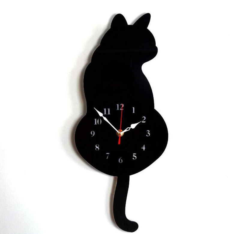 Wall Clock Acrylic Modern Cute Cat - Gamplanet