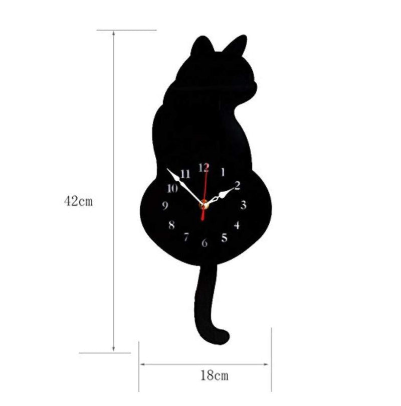 Wall Clock Acrylic Modern Cute Cat - Gamplanet